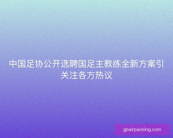 中国足协公开选聘国足主教练全新方案引关注各方热议 中国足协公开选聘国足主教练全新方案引关注各方热议